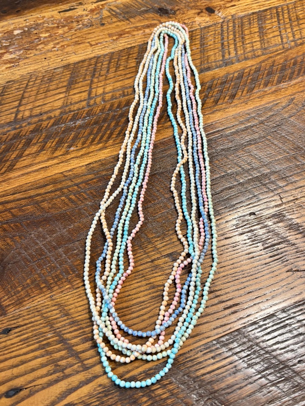 6 Vintage 1980's Twist-a-Bead /Twister Bead necklaces in excellent condition.